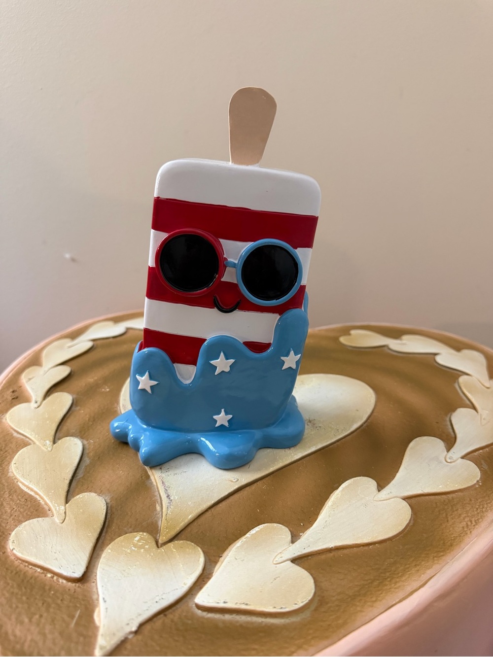 Resin 4th of July Melting Patriotic Popsicle with Sunglasses